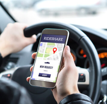 Driver using Google map while driving
