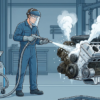 Degreasing Auto Parts and Mechanical Components with Dry Ice